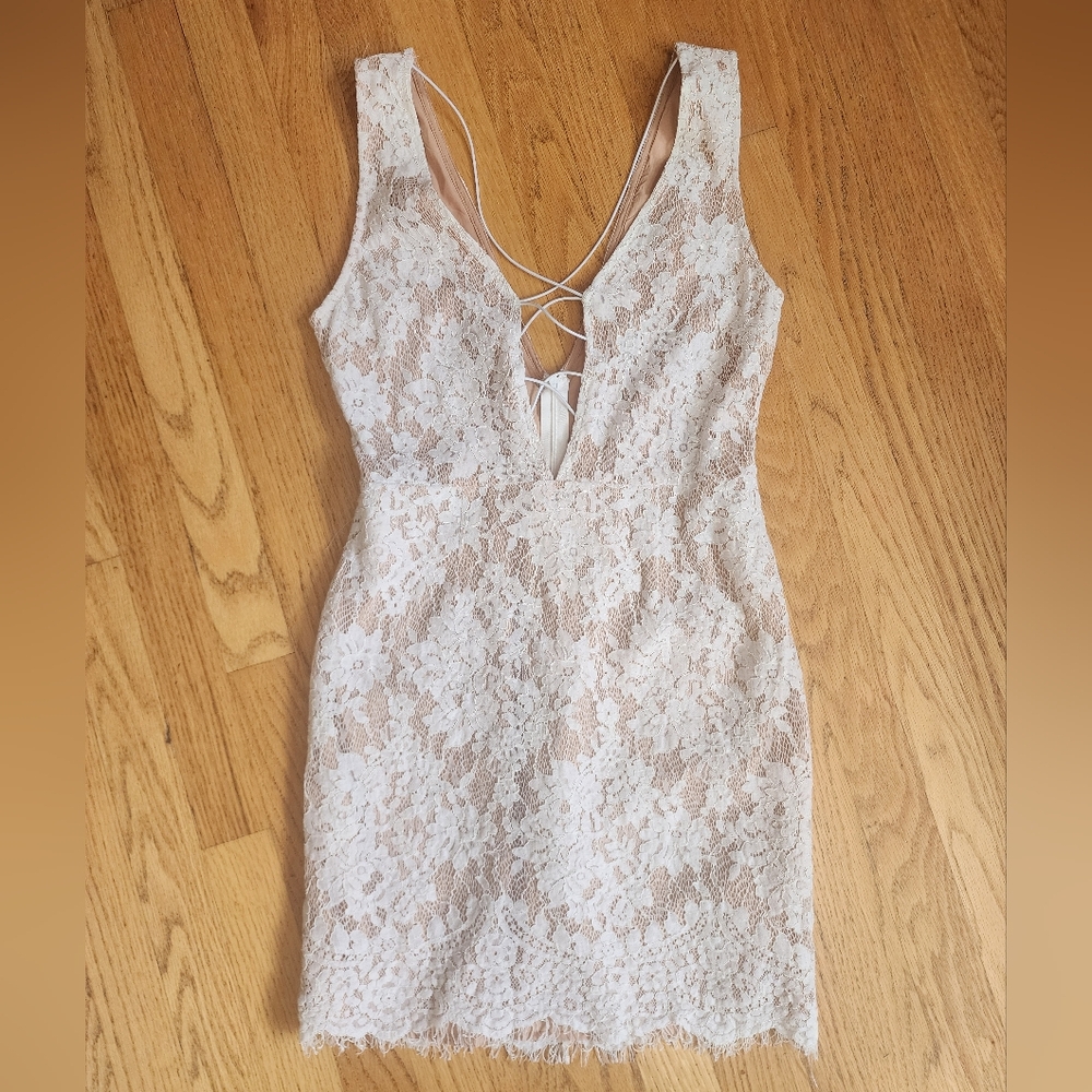 3 White Bachelorette /Engagement Dresses + 1 Romper